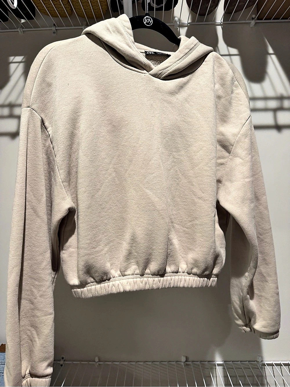 Zara Cream Hoodie Size Small